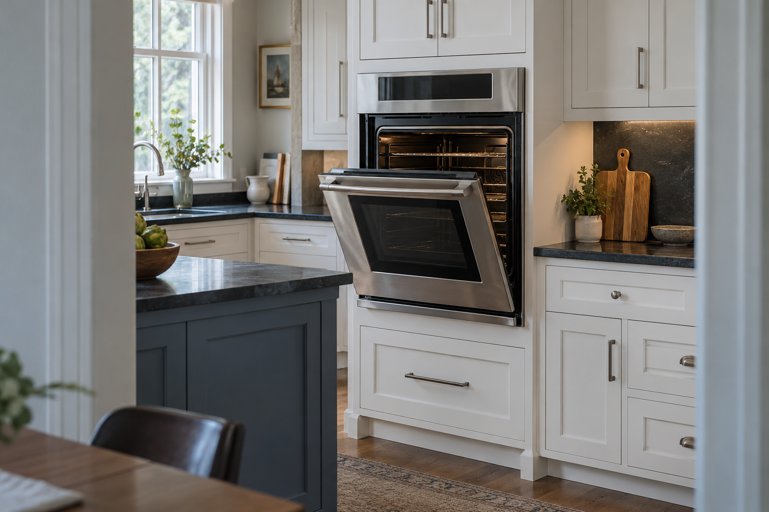 Illustrative Monogram oven in a residential kitchen — AI image for Sub-Zero Repair Briarcliff Manor