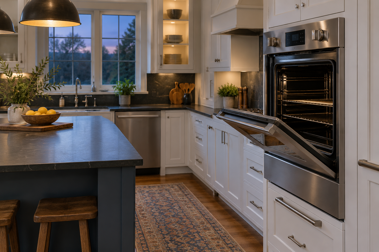 Illustrative Viking oven in a residential kitchen — AI image for Sub-Zero Repair Briarcliff Manor