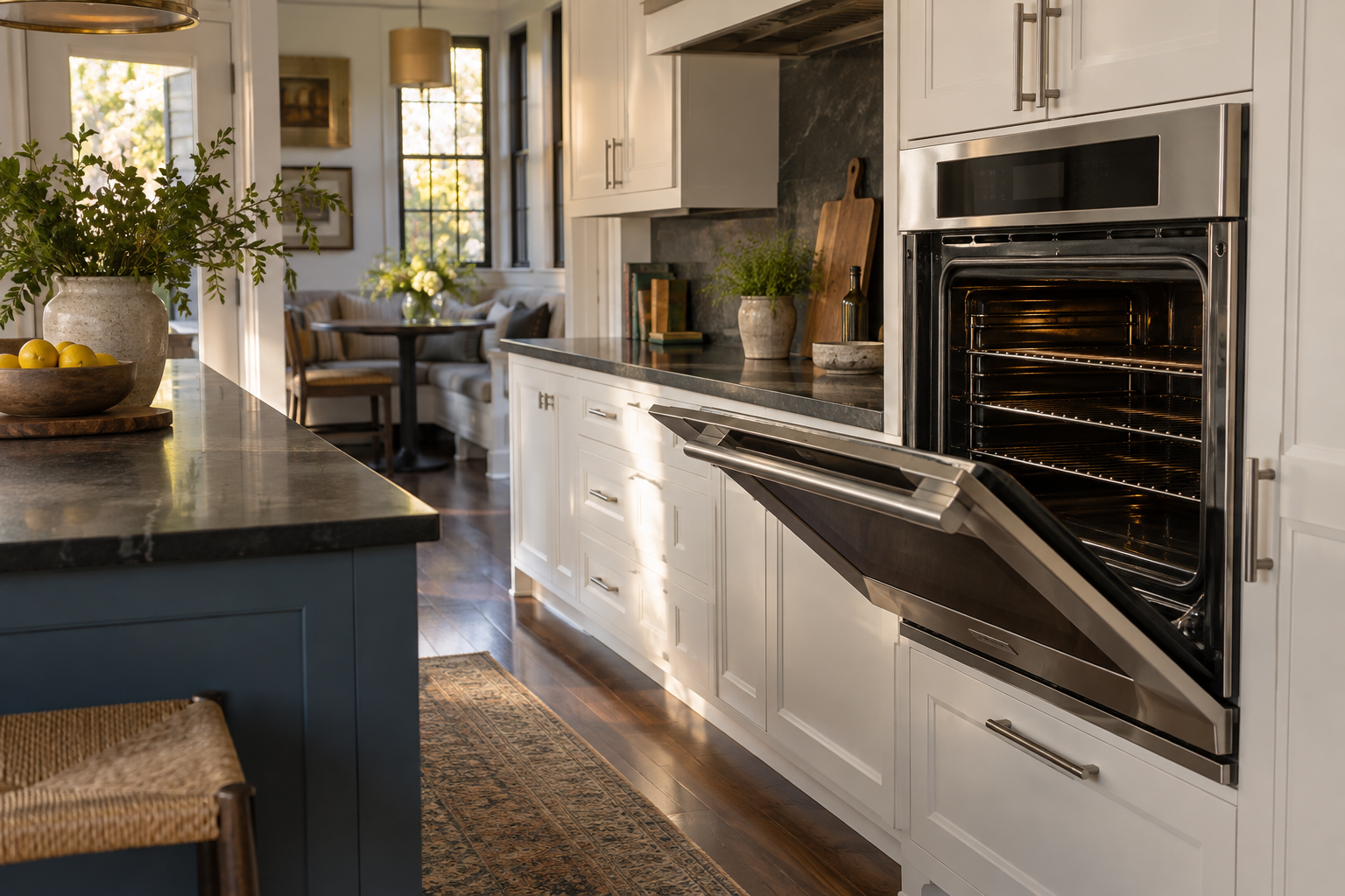 Illustrative Wolf oven in a residential kitchen — AI image for Sub-Zero Repair Briarcliff Manor